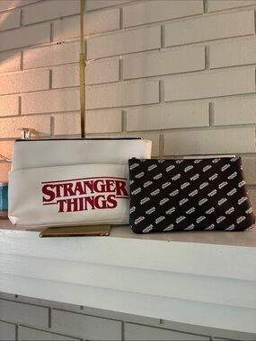 Stranger Things White & Black Cosmetic Pouch Duo